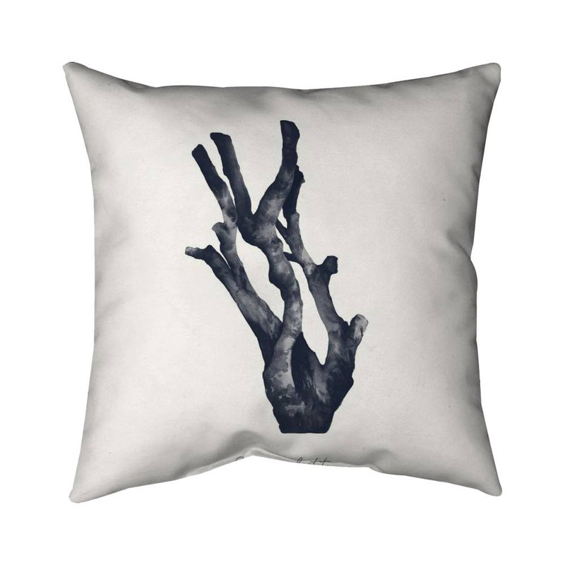 Montipora digitata coral - 26"x26" Throw pillow cover - Poly twill - Print on demand