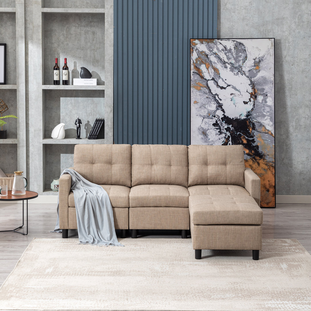 Modular Sofa & Chaise with Ottoman Latitude Run®