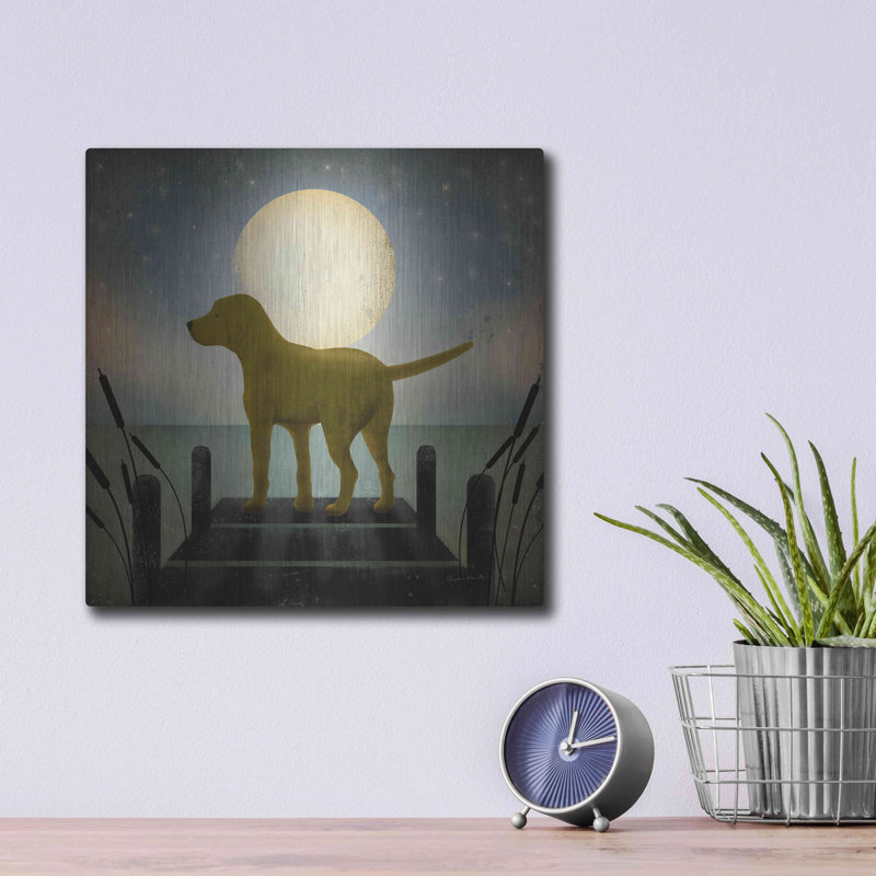 «Moonrise Yellow Dog» par Ryan Fowler, H 12 po x l 12 po