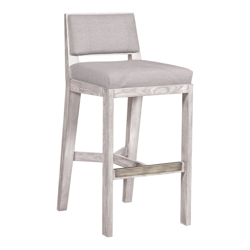 Thom Filicia 32.5'' Bar Stool, Dove Gray, Nadia Linen