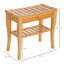 Banc de douche long en bambou avec tablette de rangement, parfait pour l'intérieur et l'extérieur, résistant à l'eau et durable