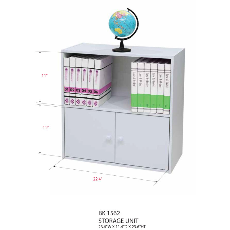 Organisateur de bibliothèque compact à 2 tablettes avec finition blanche - idéal pour les chambres d'enfants, le bureau personnel ou les petits espaces