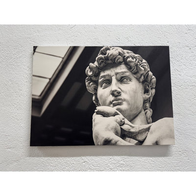 Statue de Michel-Ange, art mural élégant sur toile, 1P or encadré