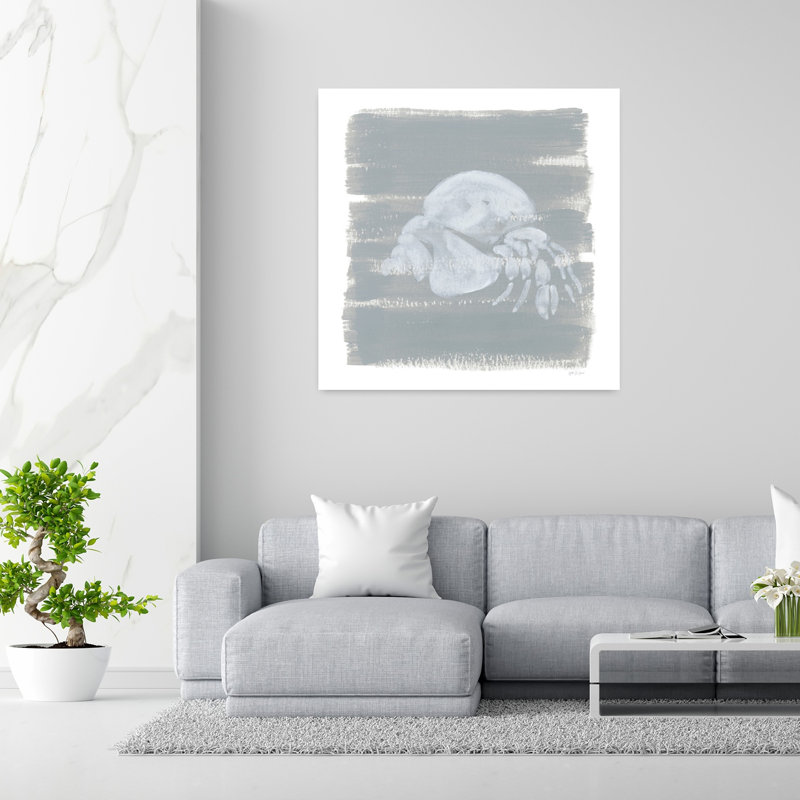 Crabe doux ermite, art côtier du crabe, H 48 po x l 48 po