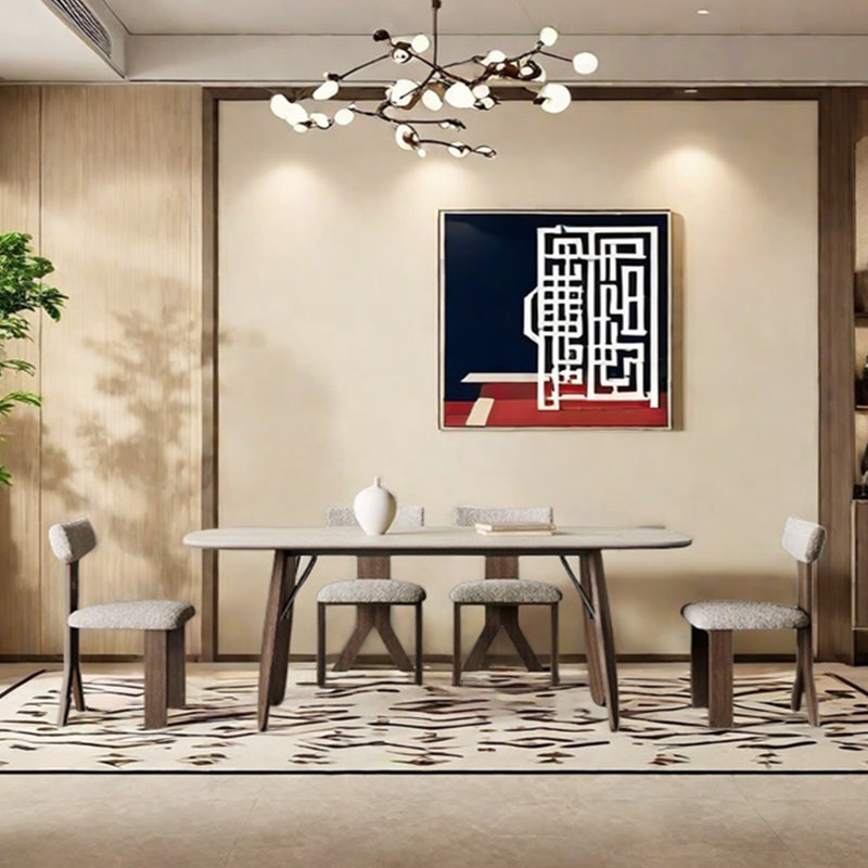 Cicada wing unique dining table set, 29.53"H x 70.87"L x 35.43"W