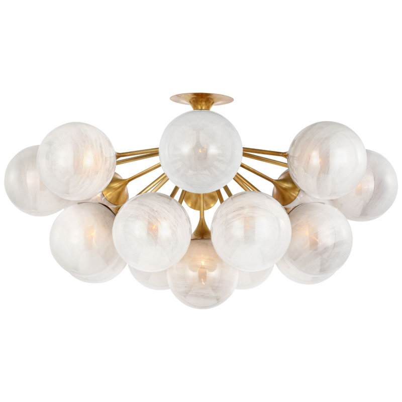 Cristol 17 - Light Flush Mount, Hand-Rubbed Antique Brass