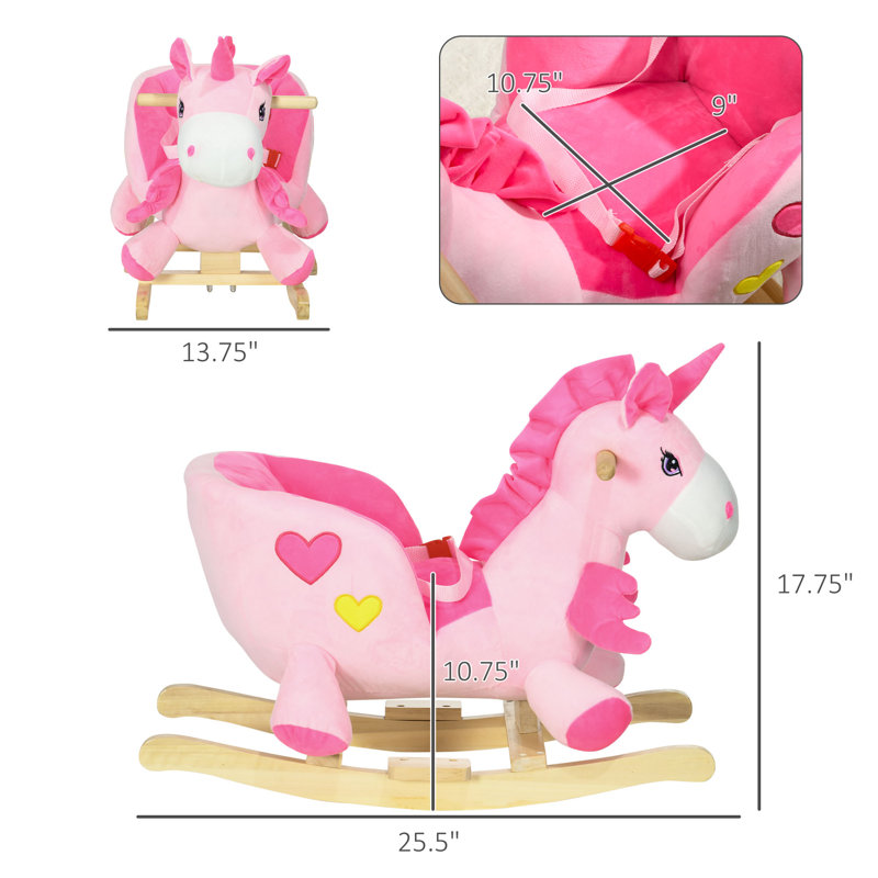 Bébé cheval à bascule, bois
