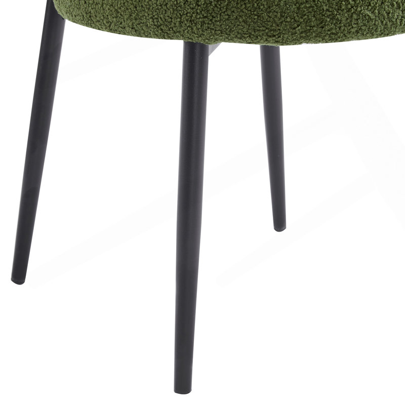 Ensemble de 2 chaises de salle à manger rembourrées - vert, Vert