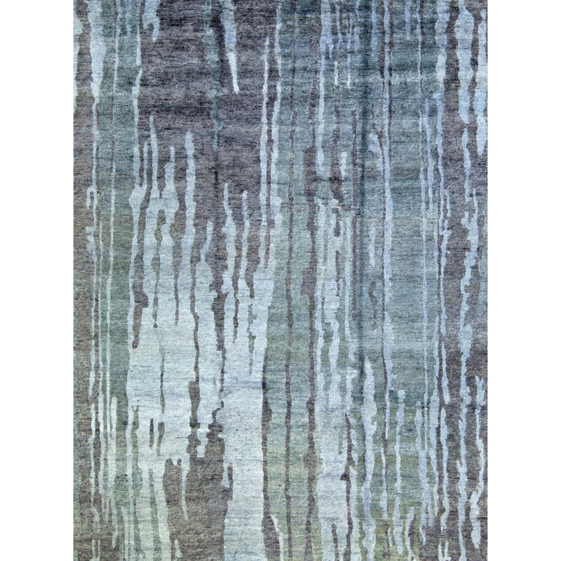 Abstract Area Rug in Brown
