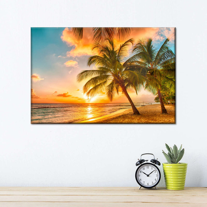 Impression sur toile Barbados Island, L 16 po x H 24 po