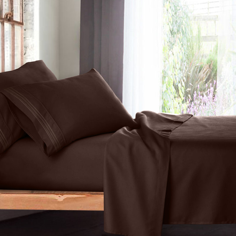 Ensemble de draps Setaluna, Très grand séparé, Chocolat