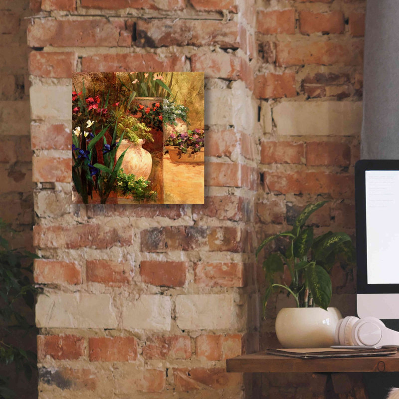 «Flower Pots Right» par Art Fronckowiak, estampe numérique sur toile