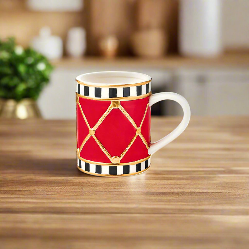 Tasse de Noël à carreaux
