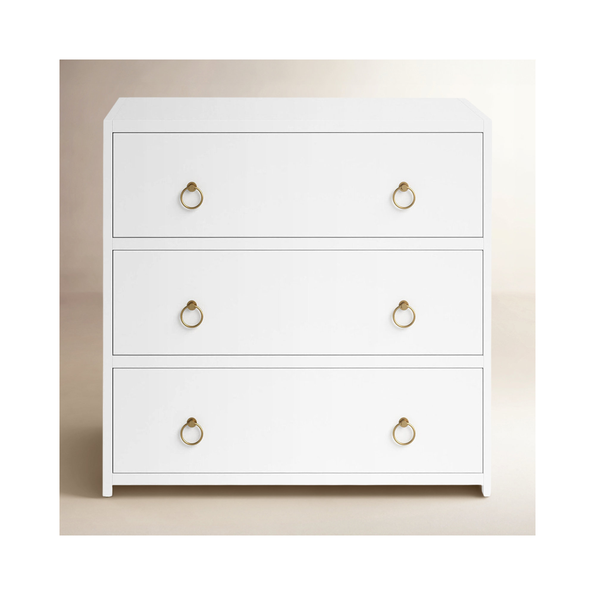 Elin 34" W 3-Drawer Dresser, White