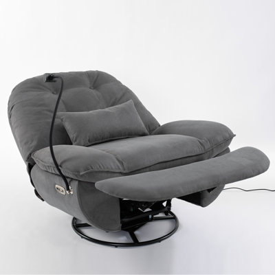 Rhowyn Power Ergonomic Recliner 360 Degree Swivel Glider Sofa by Orren Ellis