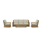 Madera Outdoor 4 - Piece Teak Conversation Set
