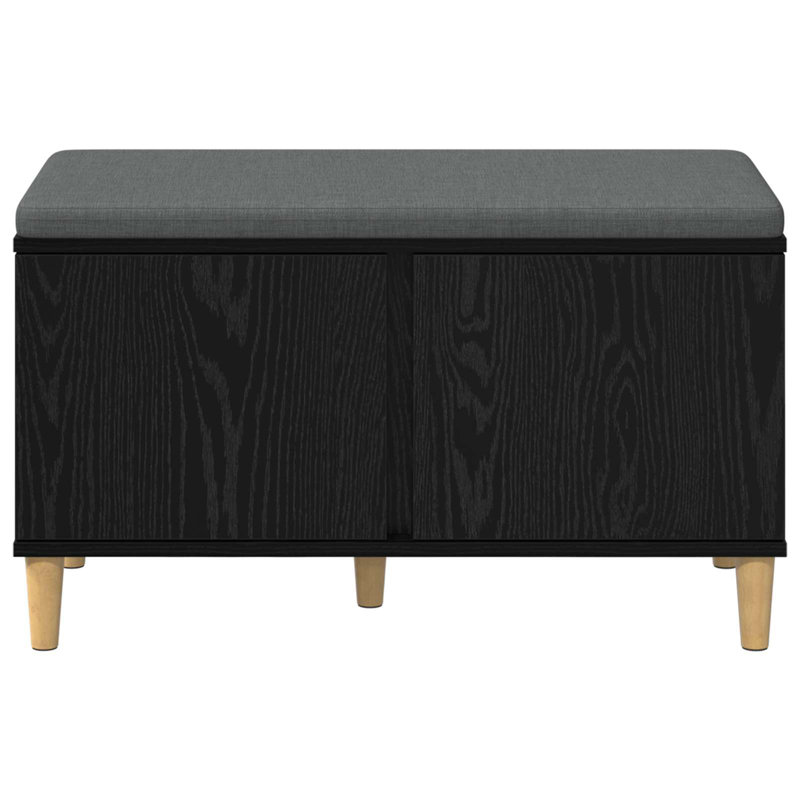 Storage Bench, 46cm H x 80cm W x 38cm D, Black Oak