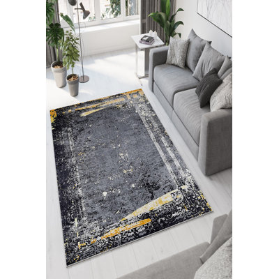 Eco-Friendly Area Rug (2 ft x 3.3 ft), 100% Polyester, 650 g/m² | Antibacterial & Non-Slip PVC Dot Underside, Pile Height: 0.2 inches | Machine Washable, Digital Print Design, Perfect for Living Room & Bedroom Decor