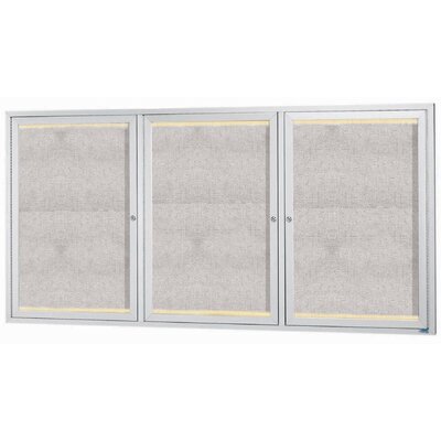 Framed Enclosed Wall Mounted Bulletin Board, 3' H x 6' W -  AARCO, LODCC3672-3R