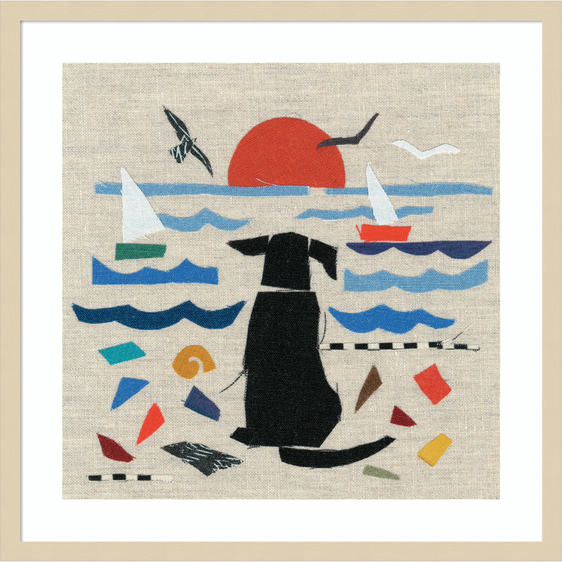 Sea Dog par Jenny Frean - impression d'un seul cadre, H 25 po x l 25 po x P 1 po