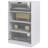 Taura 4-Tier Media Cabinet with Adjustable Shelves, Tempered Glass Doors, and Cable Management-100844813