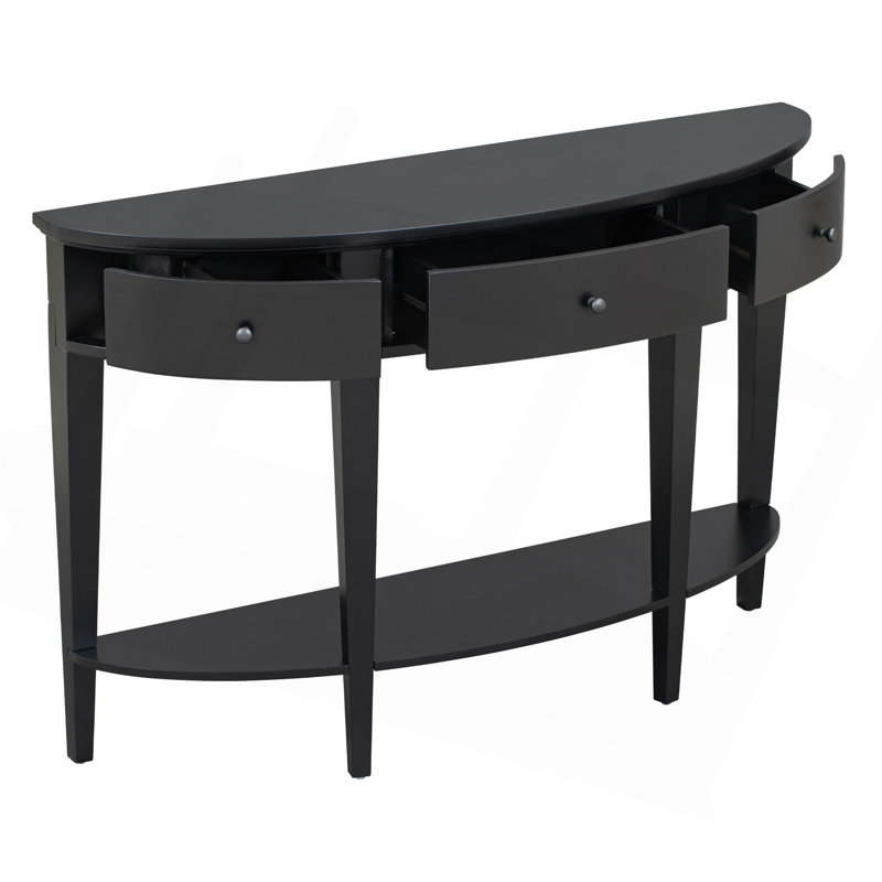 Console courbée moderne en U avec beaucoup de rangement et une conception élégante pour une utilisation polyvalente dans différentes pièces.