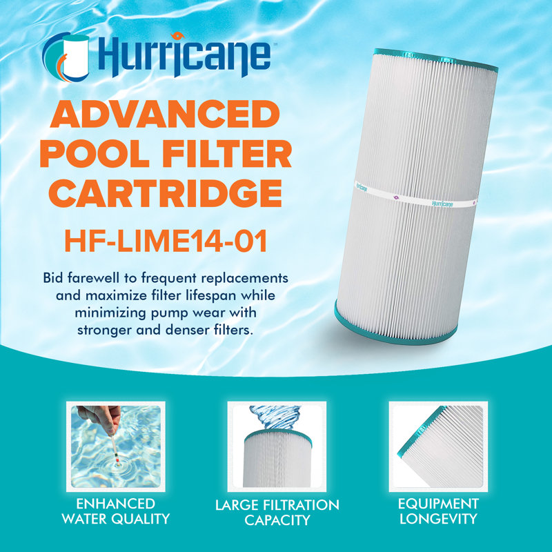 Hurricane 4Pk Replacement Spa Filter Cartridge, Filbur FC-3921 & Limelight Tub