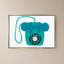 «Retro Téléphone Blue» par Jen Bucheli - Impression sur toile