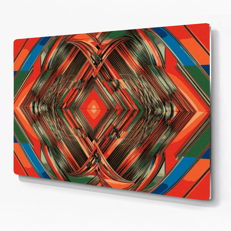 Art mural rouge Op Op 36, H 11 po x l 14 po