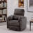 Contemporary Power Glider Recliner W/ Swivel Curved Arms Pillow Fill Polyester Fiber Primary Living Room-739899492