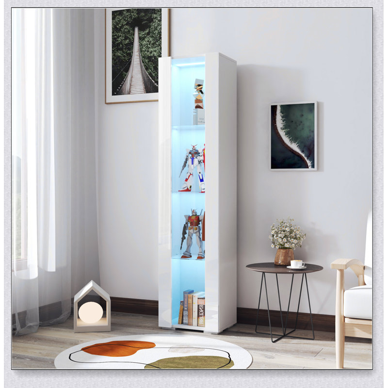 Side Cabinet with Aluminum Strip Lamp