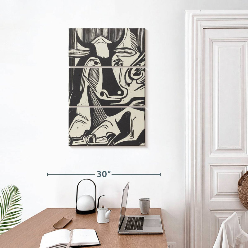 Brampt, la grande vache couchée, H 32 po x l 20 po