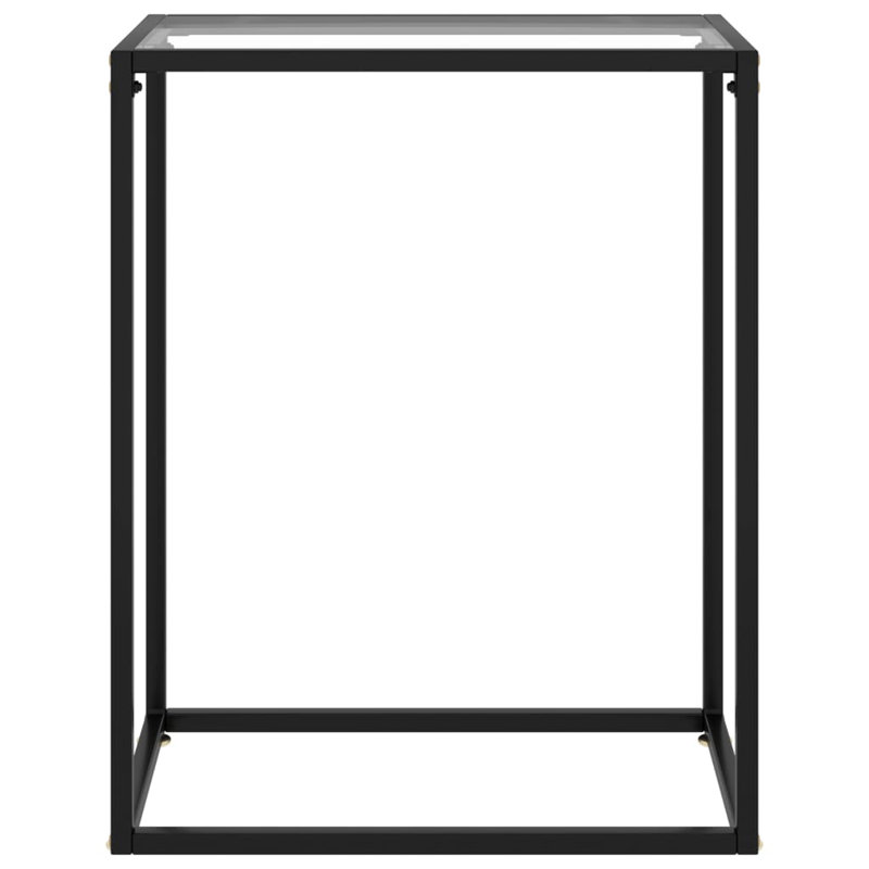 Eunita Glass Top Console Table, 75 H x 60 W x 35 D cm, Transparent