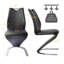 Chaise de salle à manger rembourrée, chaises d'appoint en porte-à-faux-346462799