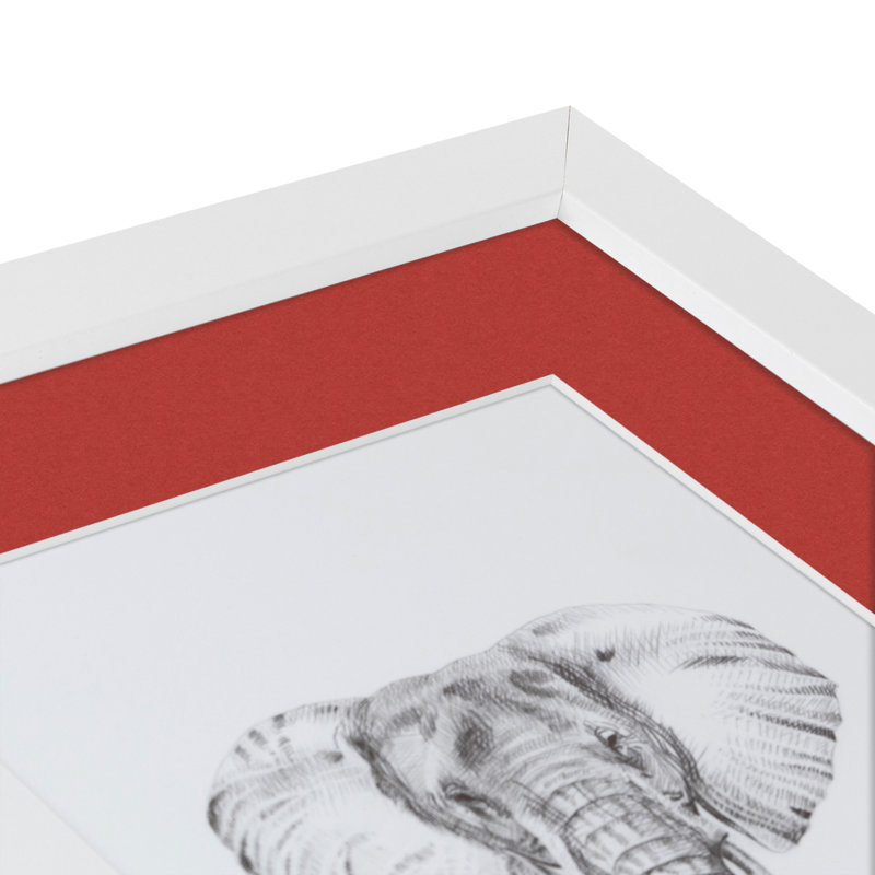 Shokouh Matte Picture Frame with Mat, Deep Red