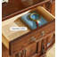 Console ornée de style antique avec pieds sculptés et rangement de tiroir-1226129644