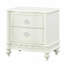 Table de chevet 2 tiroirs Ivoire