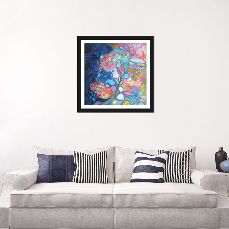 «Wake Up Sunshine», impression sur toile tendue, H 16 po x l 16 po x P 1 po, Papier d'art encadré noir, Blanc