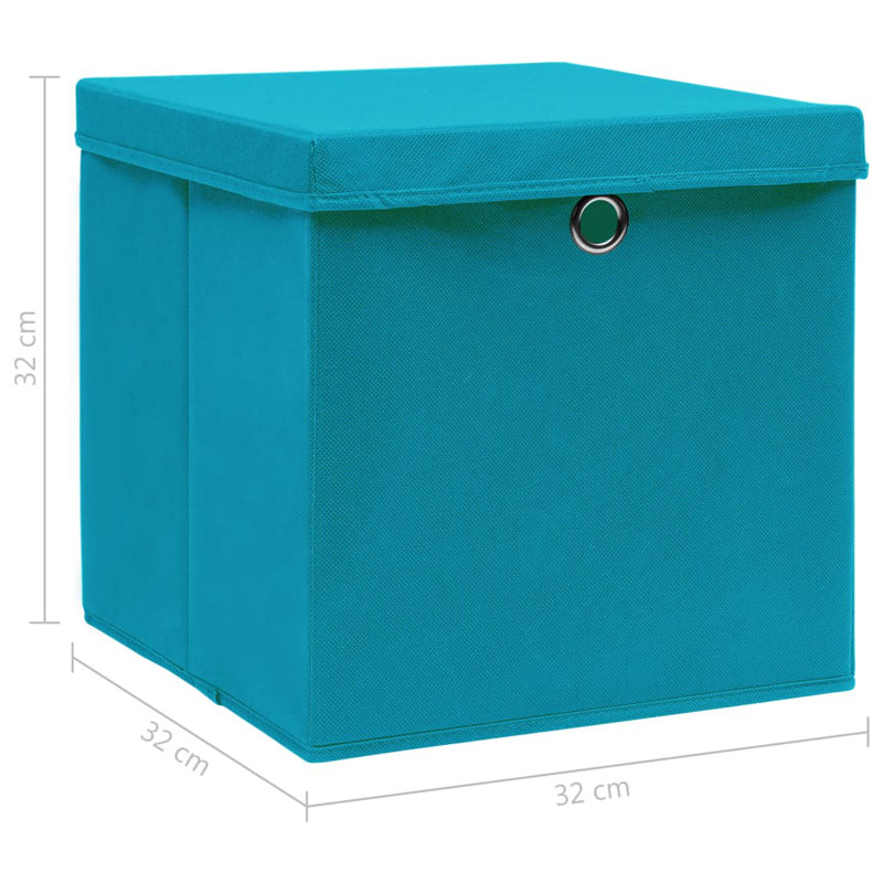 Rebrilliant Fabric Decorative Bin, Baby Blue