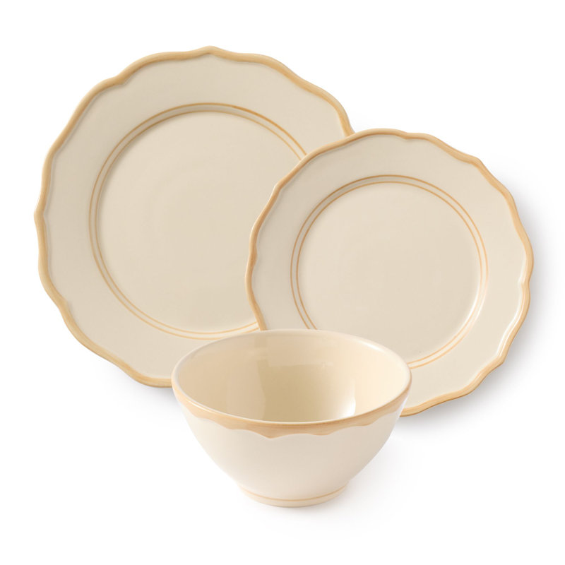 Colette Stoneware Dinnerware Set - Service for 4