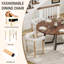 Ensemble de table de salle à manger de style campagnard rond de 47 pouces, 4/6 chaises en molleton blanc pour cuisine-961846374-961846372