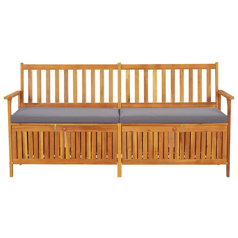 Boîte de rangement pour terrasse Cotswald, 33.1" H x 66.9" W x 24.8" D, Brun / Gris