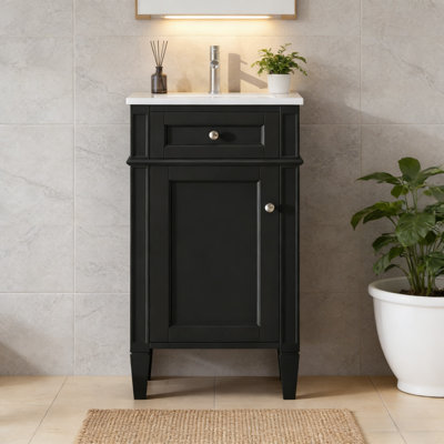 Meuble-lavabo 18 po avec lavabo en céramique