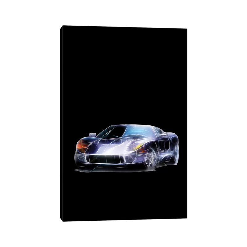 Neon Sport Car by Tatiana Amrein - Wrapped Canvas Print, 30.48cm H x 20.32cm W x 1.905cm D