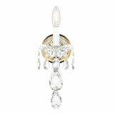 Sterling 1 Light Wall Sconce in Gold with Clear Radiance Crystals