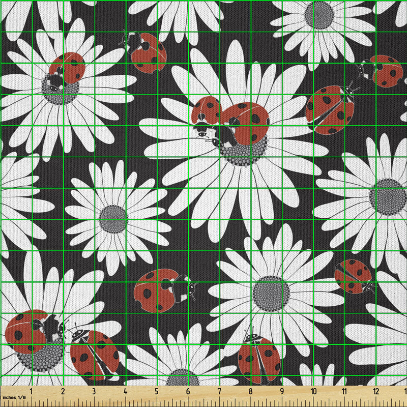 Daynna Ladybug Chamomile Bouquets Multi-Purpose Fabric