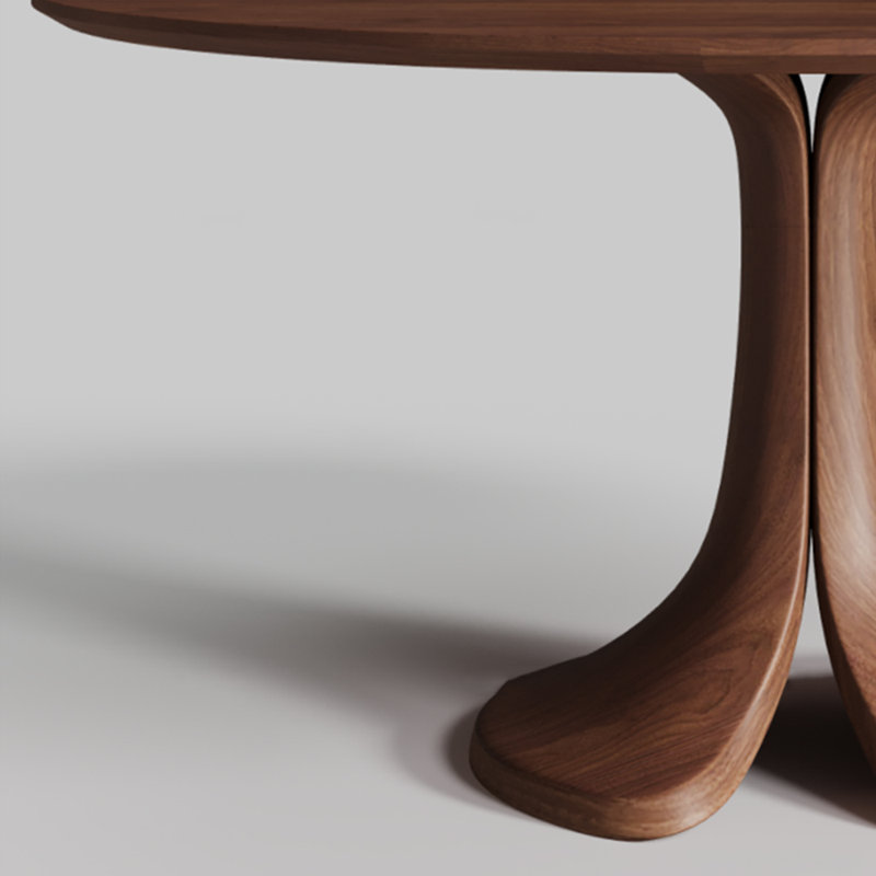 Light luxury modern round dining table, 29.5"H x 47.2"L x 47.2"W
