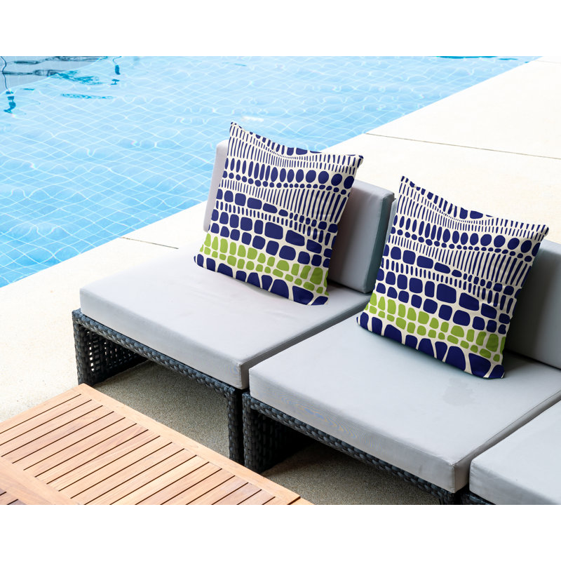 Housse et insert de coussin décoratif en polyester, L 17 po x H 17 po, Chartreuse