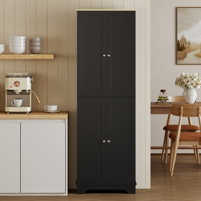72 po de hauteur, garde-manger avec 4 portes, noir