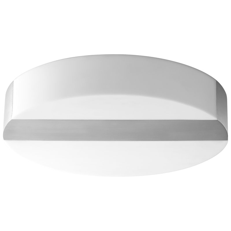 Gashije Acrylic LED Flush Mount, Satin Nickel